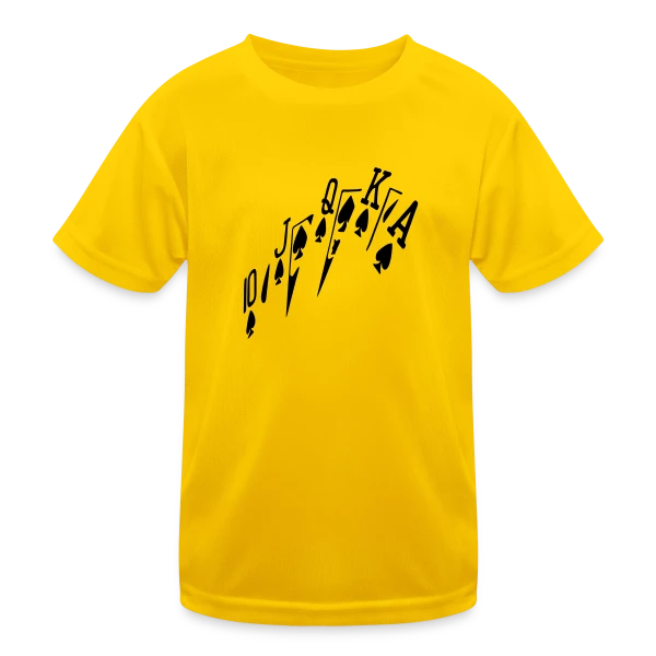 Poker Royale Flush sur T-shirt sport Enfant