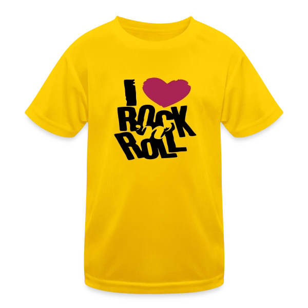 J'aime le Rock'n'Roll sur T-shirt sport Enfant