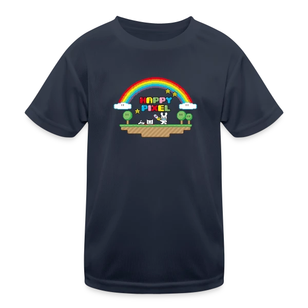 Happy Pixel : Humour Décalé Rétro Pixel Art sur T-shirt sport Enfant
