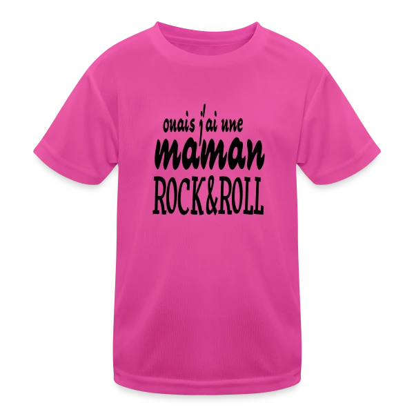 Maman Rock'n'Roll sur T-shirt sport Enfant