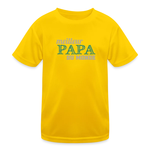 Le Meilleur Papa du Monde - Cadeau Fête des Pères Original sur T-shirt sport Enfant