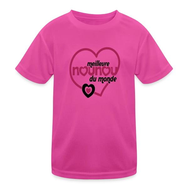 Meilleure Nounou du Monde sur T-shirt sport Enfant