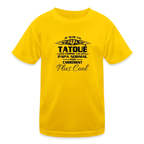 Papa Tatoué Stylé sur T-shirt sport Enfant