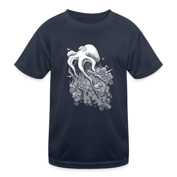 Pieuvre des Nuages sur T-shirt sport Enfant
