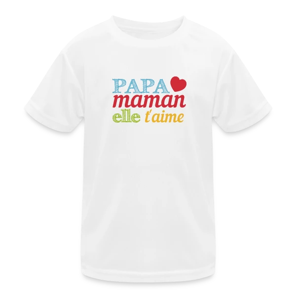 Bébé t'aime : Le message d'amour pour ma moitié sur T-shirt sport Enfant