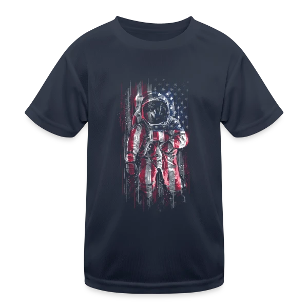 Drapeau Spatial sur T-shirt sport Enfant
