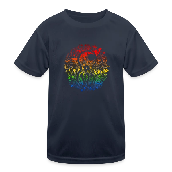 Poulpe Psychédélique sur T-shirt sport Enfant