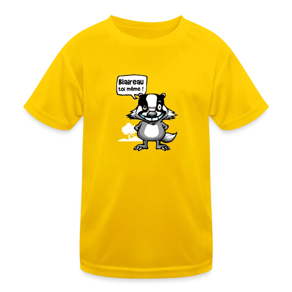 Le Blaireau Rigolo sur T-shirt sport Enfant