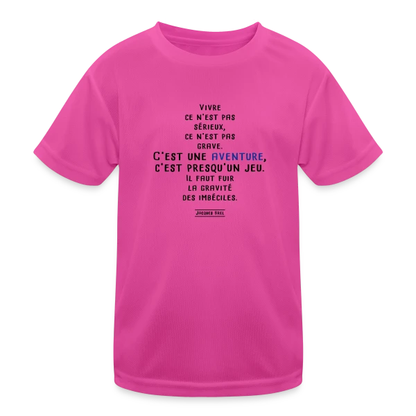 Jacques Brel: Le Grand Poète sur T-shirt sport Enfant