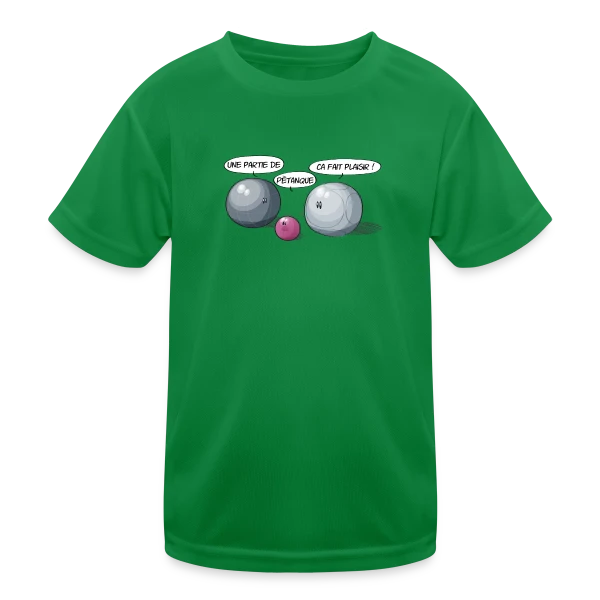 L'Esprit de la Pétanque : Jeu et Convivialité sur T-shirt sport Enfant