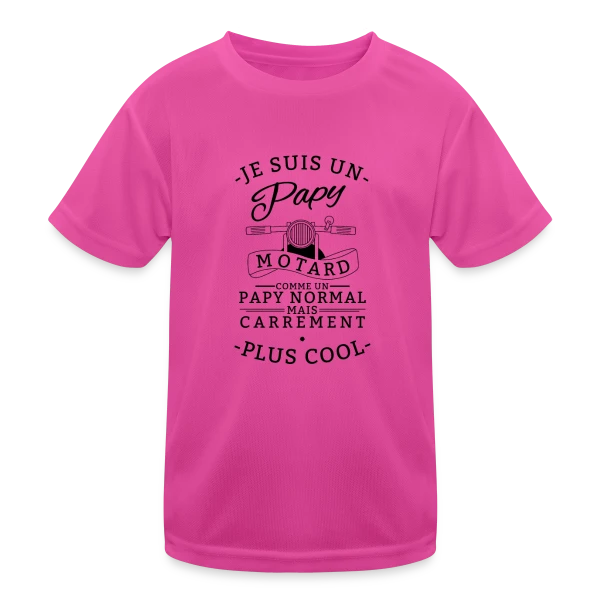 Papy Motard : L'Asphalte dans l'Âme sur T-shirt sport Enfant