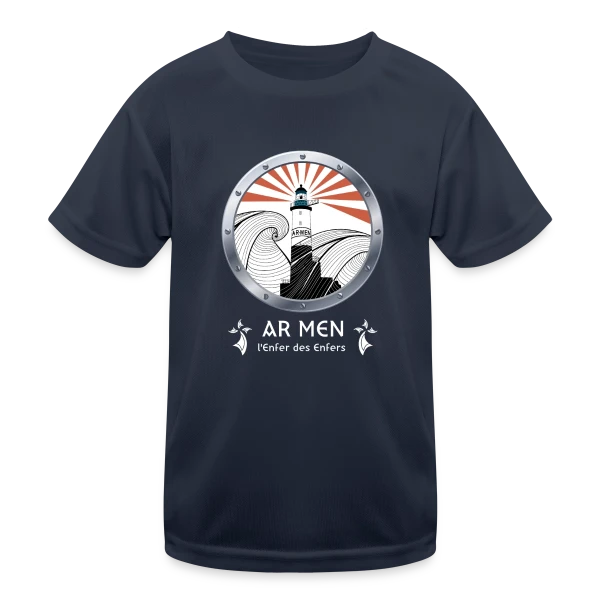 Phare d'Ar Men Breton sur T-shirt sport Enfant