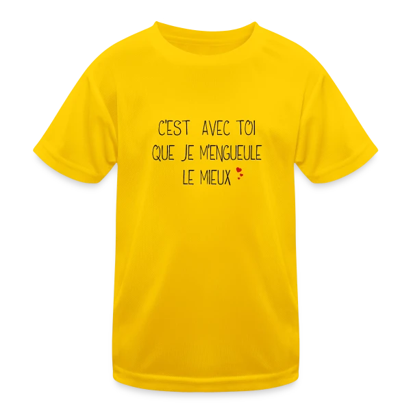 Humour Couple : C'est avec toi que je m'engueule le mieux sur T-shirt sport Enfant