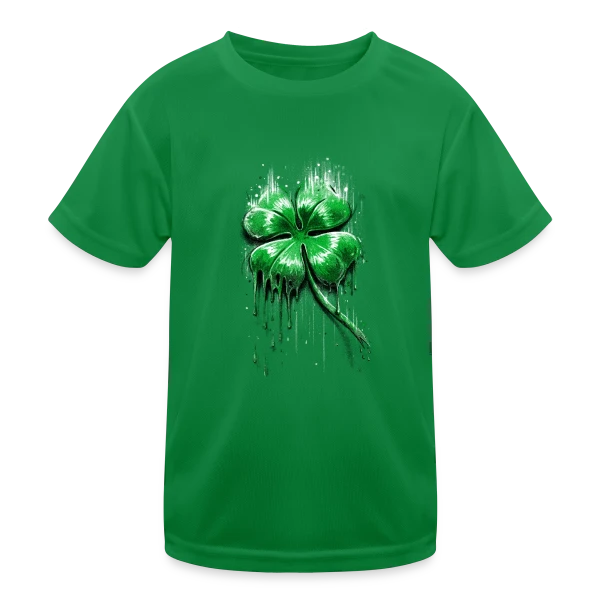 Trèfle Fondant : La Chance en Fusion sur T-shirt sport Enfant