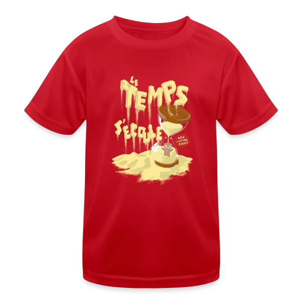 Le Temps C'Est Cool : Ourson Sablier Fun sur T-shirt sport Enfant