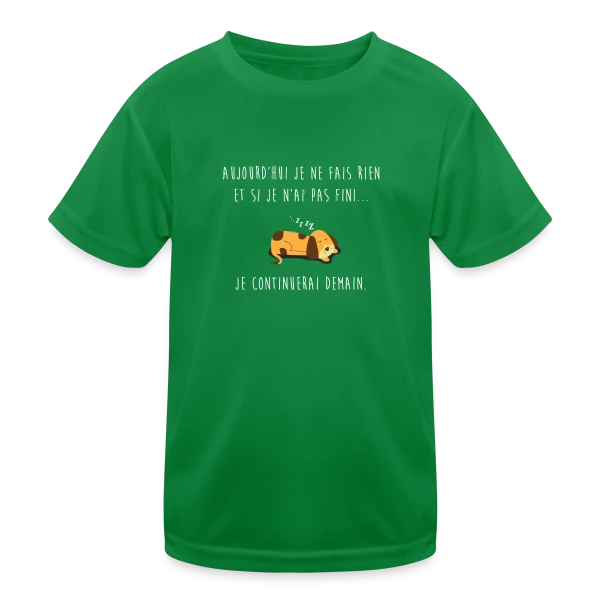 L'Art de Ne Rien Faire sur T-shirt sport Enfant
