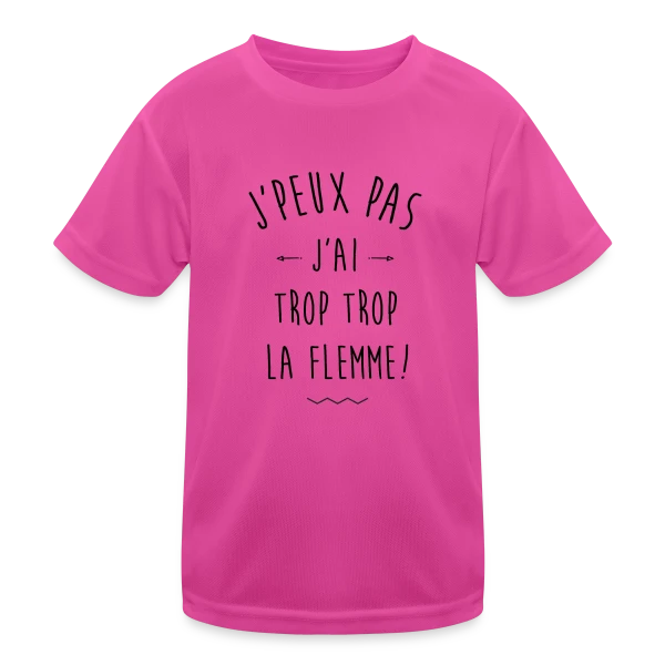 La Flemme Extrême : Vraiment Trop ! sur T-shirt sport Enfant