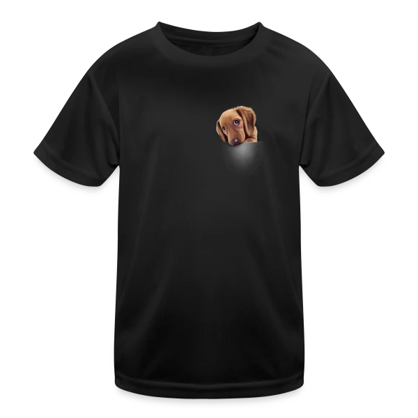 Chien de Poche sur T-shirt sport Enfant