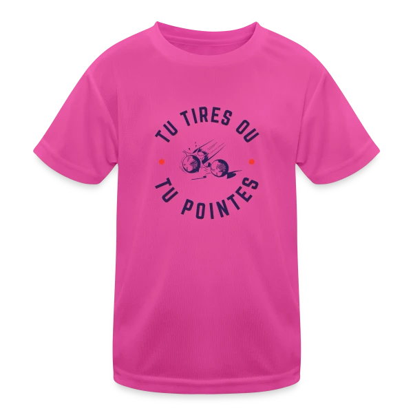 Pétanque: Tu Tires ou Tu Pointes? sur T-shirt sport Enfant