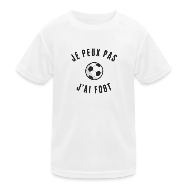 "Je Peux Pas, J'ai Foot" - L'Excuse Parfaite sur T-shirt sport Enfant