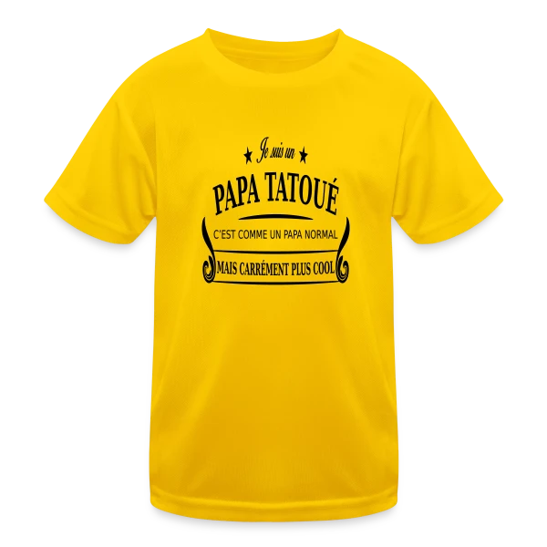 Super Papa Tatoué sur T-shirt sport Enfant