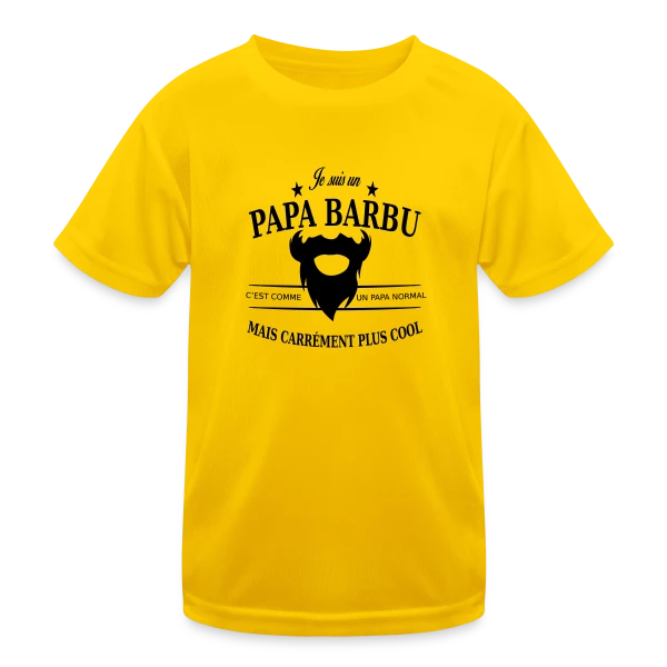 Papa Stylé Barbu sur T-shirt sport Enfant