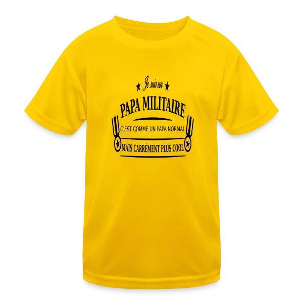 Papa Héro Militaire sur T-shirt sport Enfant