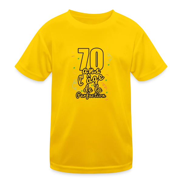 Anniversaire 70 Ans : Célébration Mémorable sur T-shirt sport Enfant