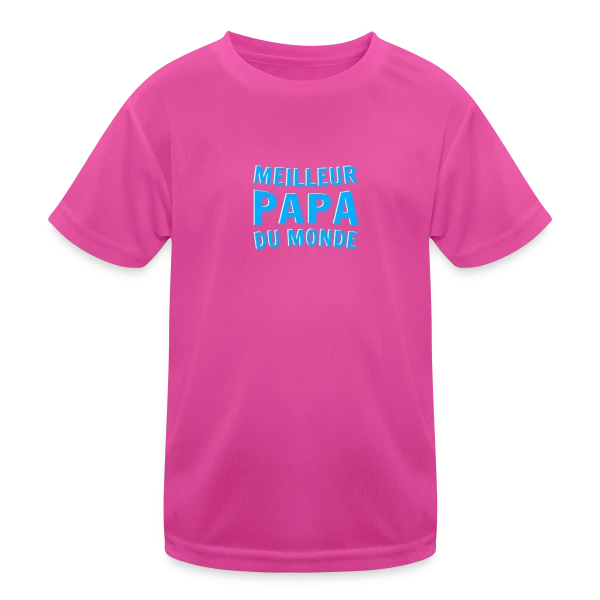 "Meilleur Papa du Monde" sur T-shirt sport Enfant