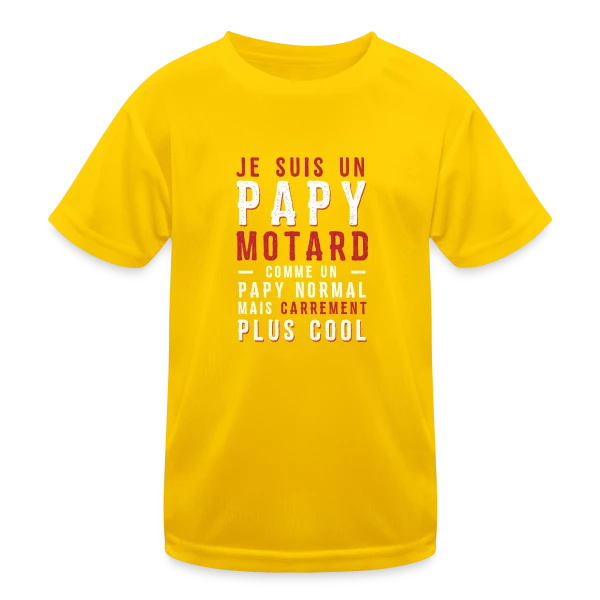 Papy Motard : Carrément Plus Cool ! sur T-shirt sport Enfant