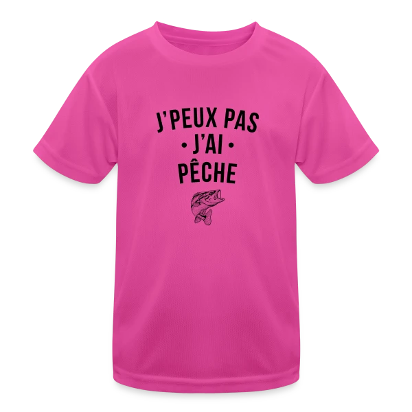 J'peux Pas, J'ai Pêche ! sur T-shirt sport Enfant