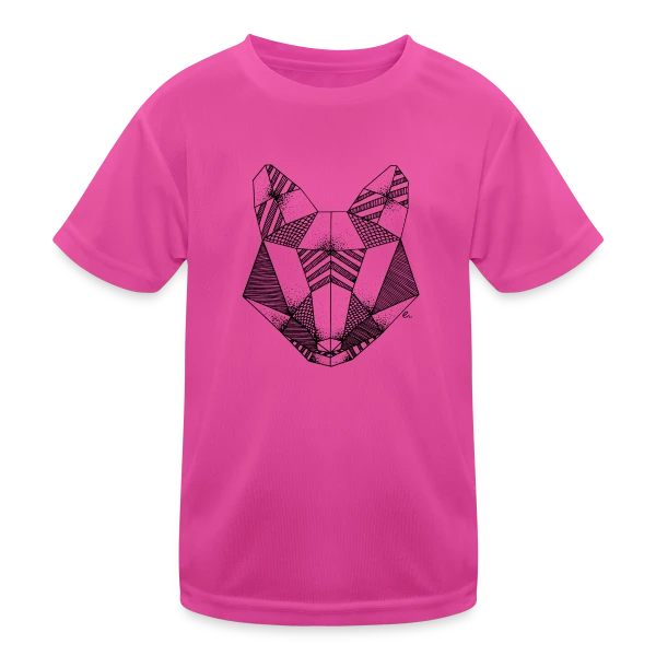 Renard Origami : Art Géométrique Nature sur T-shirt sport Enfant