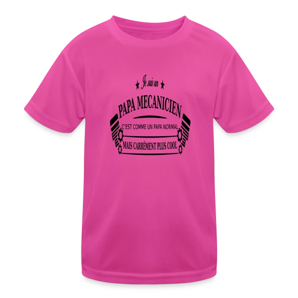 Papa Mécanicien Pro sur T-shirt sport Enfant