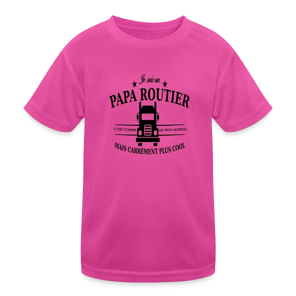 Papa Routier de Choc sur T-shirt sport Enfant
