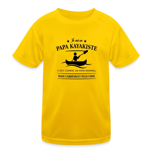 Papa Kayakiste Passionné sur T-shirt sport Enfant