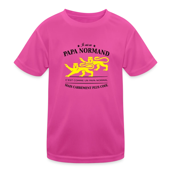 Papa Normand au Guépard Doré sur T-shirt sport Enfant