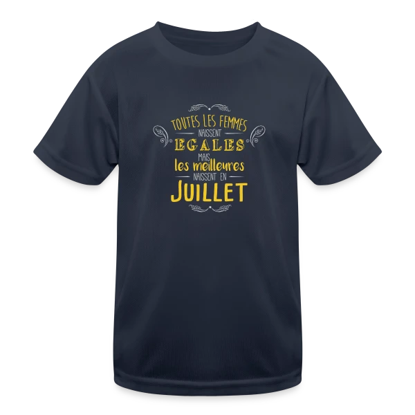 Reine de Juillet : Les Légendes Naissent en Été sur T-shirt sport Enfant