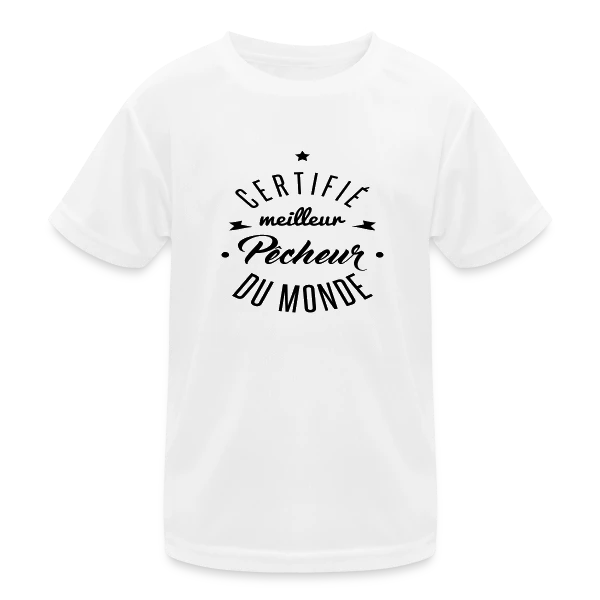 Certifié Meilleur Pêcheur sur T-shirt sport Enfant