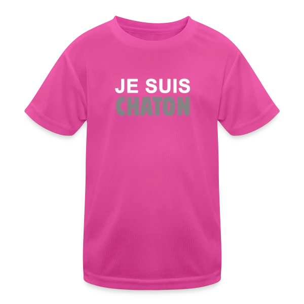 Je Suis Chaton sur T-shirt sport Enfant