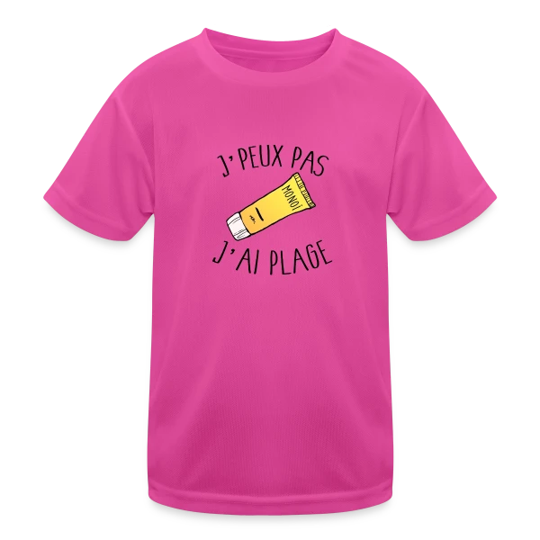 J'peux Pas J'ai Plage sur T-shirt sport Enfant