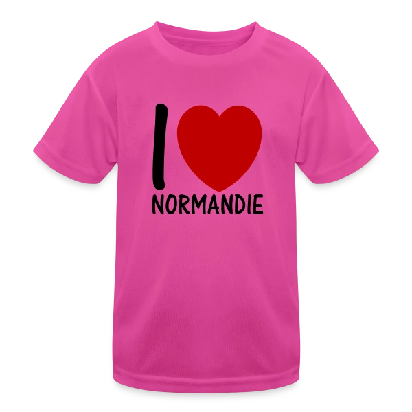 J'aime la Normandie sur T-shirt sport Enfant