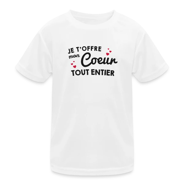 Déclaration d'Amour - Mon Cœur Tout Entier sur T-shirt sport Enfant