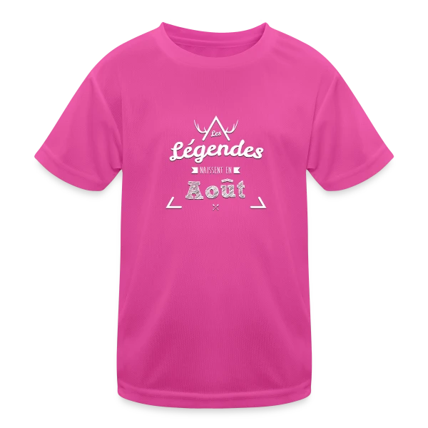 Les Légendes Naissent en Août sur T-shirt sport Enfant