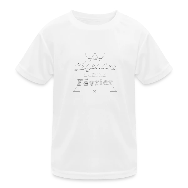 Février : Le Mois des Légendes sur T-shirt sport Enfant