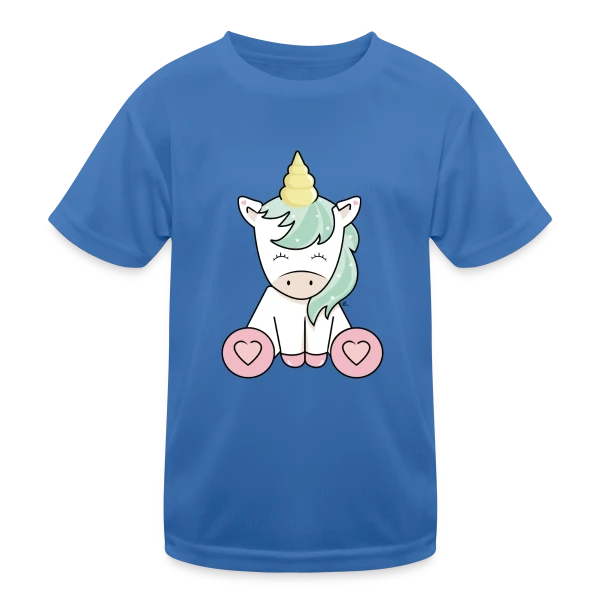 Licorne Kawaii Mignonne sur T-shirt sport Enfant