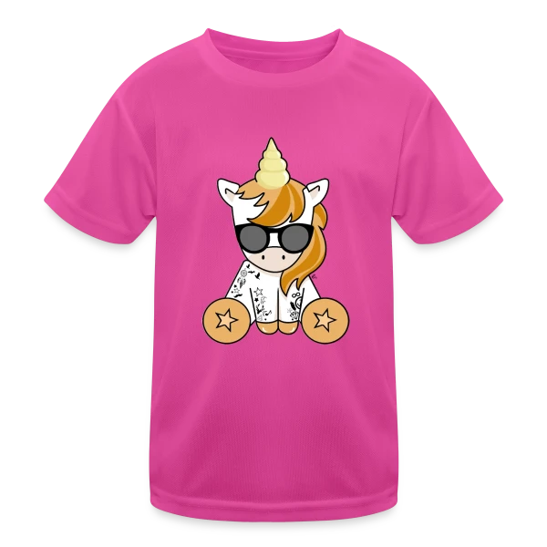Licorne Hipster Stylée sur T-shirt sport Enfant