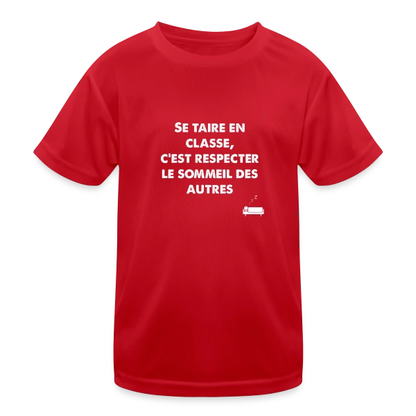 Citation Fun Zzz sur T-shirt sport Enfant