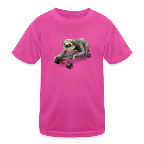 Paresseux Skateur Stylé sur T-shirt sport Enfant