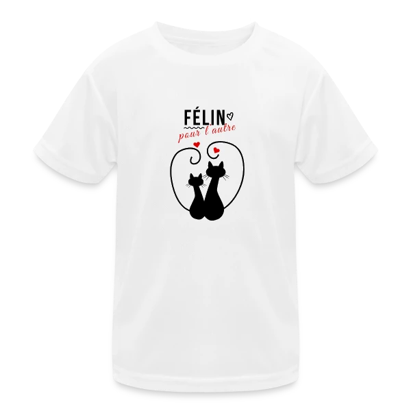 Félin pour l'autre sur T-shirt sport Enfant