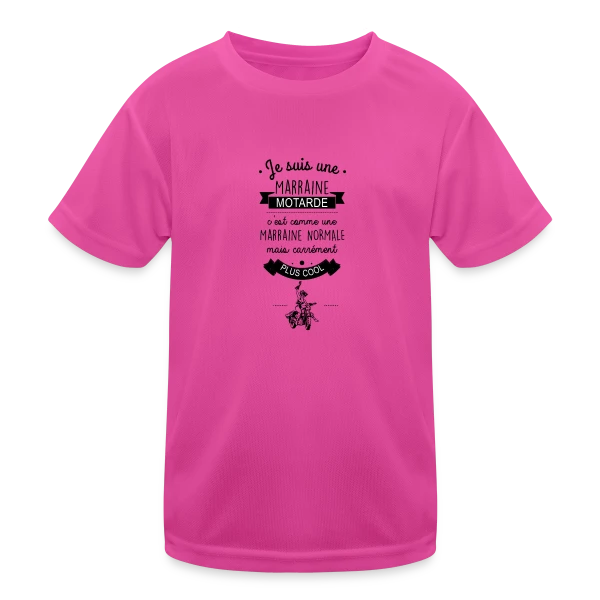 Marraine Motarde sur T-shirt sport Enfant